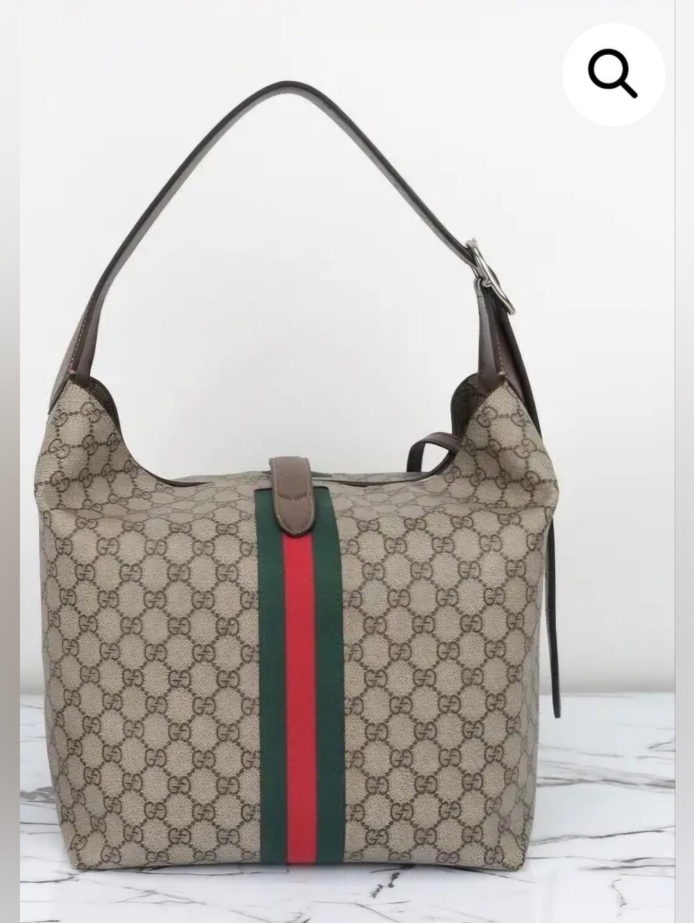Tan Green and Red Tote Bag. New!